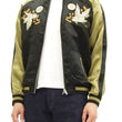 Load image into Gallery viewer, Hanatabi Gakudan Men's Japanese Souvenir Jacket Autumn Leaves and Heron Sukajan Script SSJ-512