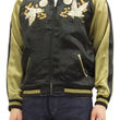 Load image into Gallery viewer, Hanatabi Gakudan Men's Japanese Souvenir Jacket Autumn Leaves and Heron Sukajan Script SSJ-512