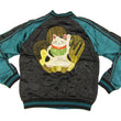 Load image into Gallery viewer, Hanatabi Gakudan Men's Japanese Souvenir Jacket Japanese lucky cat Sukajan Script SSJ-514