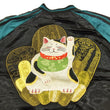 Load image into Gallery viewer, Hanatabi Gakudan Men's Japanese Souvenir Jacket Japanese lucky cat Sukajan Script SSJ-514