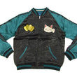 Load image into Gallery viewer, Hanatabi Gakudan Men's Japanese Souvenir Jacket Japanese lucky cat Sukajan Script SSJ-514
