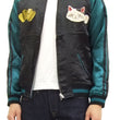Load image into Gallery viewer, Hanatabi Gakudan Men's Japanese Souvenir Jacket Japanese lucky cat Sukajan Script SSJ-514