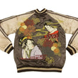 Load image into Gallery viewer, Hanatabi Gakudan Men's Japanese Souvenir Jacket Japanese Ukiyo-e Art Sukajan Script SSJ-516
