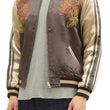 Load image into Gallery viewer, Hanatabi Gakudan Men's Japanese Souvenir Jacket Japanese Ukiyo-e Art Sukajan Script SSJ-516