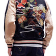 Load image into Gallery viewer, Hanatabi Gakudan Men's Japanese Souvenir Jacket Japanese Goldfish Art Sukajan Script SSJ-517