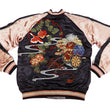 Load image into Gallery viewer, Hanatabi Gakudan Men's Japanese Souvenir Jacket Japanese Goldfish Art Sukajan Script SSJ-517