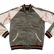 Load image into Gallery viewer, Hanatabi Gakudan Men's Japanese Souvenir Jacket Japanese Goldfish Art Sukajan Script SSJ-517