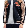 Load image into Gallery viewer, Hanatabi Gakudan Men's Japanese Souvenir Jacket Japanese Goldfish Art Sukajan Script SSJ-517