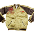 Load image into Gallery viewer, Hanatabi Gakudan Men's Japanese Souvenir Jacket Kintaro and the Giant Carp Sukajan Script SSJ-518