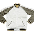 Load image into Gallery viewer, Hanatabi Gakudan Men's Japanese Souvenir Jacket Kintaro and the Giant Carp Sukajan Script SSJ-518