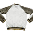 Load image into Gallery viewer, Hanatabi Gakudan Men's Japanese Souvenir Jacket Kintaro and the Giant Carp Sukajan Script SSJ-518