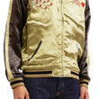 Load image into Gallery viewer, Hanatabi Gakudan Men's Japanese Souvenir Jacket Kintaro and the Giant Carp Sukajan Script SSJ-518