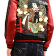 Load image into Gallery viewer, Hanatabi Gakudan Men's Japanese Souvenir Jacket Japanese Cat Art Sukajan Script SSJ-519