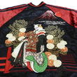 Load image into Gallery viewer, Hanatabi Gakudan Men's Japanese Souvenir Jacket Japanese Cat Art Sukajan Script SSJ-519
