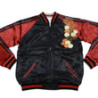 Load image into Gallery viewer, Hanatabi Gakudan Men's Japanese Souvenir Jacket Japanese Cat Art Sukajan Script SSJ-519