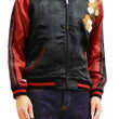 Load image into Gallery viewer, Hanatabi Gakudan Men's Japanese Souvenir Jacket Japanese Cat Art Sukajan Script SSJ-519