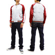 Load image into Gallery viewer, Hanatabi Gakudan Men's Japanese Souvenir Jacket Japanese Cat Art Sukajan Script SSJ-519