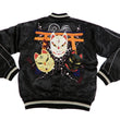 Load image into Gallery viewer, Hanatabi Gakudan Men's Japanese Souvenir Jacket Japanese Fox Mask Sukajan Script SSJ-520