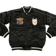 Load image into Gallery viewer, Hanatabi Gakudan Men's Japanese Souvenir Jacket Japanese Fox Mask Sukajan Script SSJ-520