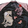 Load image into Gallery viewer, Hanatabi Gakudan Men's Japanese Souvenir Jacket Japanese Fox Art Sukajan Script SSJ-522