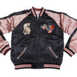 Load image into Gallery viewer, Hanatabi Gakudan Men's Japanese Souvenir Jacket Japanese Fox Art Sukajan Script SSJ-522