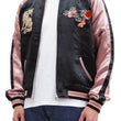 Load image into Gallery viewer, Hanatabi Gakudan Men's Japanese Souvenir Jacket Japanese Fox Art Sukajan Script SSJ-522