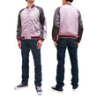 Load image into Gallery viewer, Hanatabi Gakudan Men's Japanese Souvenir Jacket Japanese Fox Art Sukajan Script SSJ-522