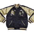 Load image into Gallery viewer, Hanatabi Gakudan Men's Japanese Souvenir Jacket Japanese Frog Art Sukajan Script SSJ-523