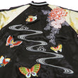 Load image into Gallery viewer, Hanatabi Gakudan Men's Japanese Souvenir Jacket Japanese Butterfly Art Sukajan Script SSJ-704