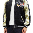 Load image into Gallery viewer, Hanatabi Gakudan Men's Japanese Souvenir Jacket Japanese Butterfly Art Sukajan Script SSJ-704