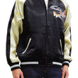 Load image into Gallery viewer, Hanatabi Gakudan Men's Japanese Souvenir Jacket Japanese Butterfly Art Sukajan Script SSJ-704