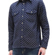 Load image into Gallery viewer, Samurai Jeans Indigo Sashiko Shirt Men's Diamond Stitch Sashiko Long Sleeve Button Up Work Shirt SSS23-SSK