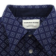 Load image into Gallery viewer, Samurai Jeans Indigo Sashiko Shirt Men's Diamond Stitch Sashiko Long Sleeve Button Up Work Shirt SSS23-SSK
