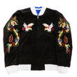 Load image into Gallery viewer, Hanatabi Gakudan Men's Velvet Japanese Souvenir Jacket Japan Map Sukajan Script SVJ-001