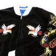 Load image into Gallery viewer, Hanatabi Gakudan Men's Velvet Japanese Souvenir Jacket Japan Map Sukajan Script SVJ-001