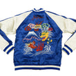 Load image into Gallery viewer, Hanatabi Gakudan Men's Velvet Japanese Souvenir Jacket Japan Map Sukajan Script SVJ-001