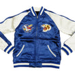 Load image into Gallery viewer, Hanatabi Gakudan Men's Velvet Japanese Souvenir Jacket Japan Map Sukajan Script SVJ-001
