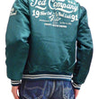 Load image into Gallery viewer, Tedman Men's Polyester Satin Varsity Jacket Custom Baseball Jacket TBBJ-040 Green