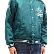Load image into Gallery viewer, Tedman Men's Polyester Satin Varsity Jacket Custom Baseball Jacket TBBJ-040 Green