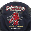 Load image into Gallery viewer, Tedman Varsity Jacket Men's Letterman Jacket Custom Award Jacket TDJ-23000 Navy-Blue/Black