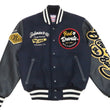 Load image into Gallery viewer, Tedman Varsity Jacket Men's Letterman Jacket Custom Award Jacket TDJ-23000 Navy-Blue/Black