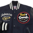 Load image into Gallery viewer, Tedman Varsity Jacket Men's Letterman Jacket Custom Award Jacket TDJ-23000 Navy-Blue/Black