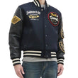 Load image into Gallery viewer, Tedman Varsity Jacket Men's Letterman Jacket Custom Award Jacket TDJ-23000 Navy-Blue/Black