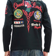 Load image into Gallery viewer, Tedman T-Shirt Men's Lucky Devil Military Graphic Long Sleeve Tee Efu-Shokai TDLS-349 Black