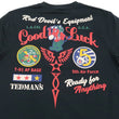 Load image into Gallery viewer, Tedman T-Shirt Men's Lucky Devil Military Graphic Long Sleeve Tee Efu-Shokai TDLS-349 Black