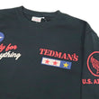 Load image into Gallery viewer, Tedman T-Shirt Men's Lucky Devil Military Graphic Long Sleeve Tee Efu-Shokai TDLS-349 Black