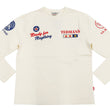 Load image into Gallery viewer, Tedman T-Shirt Men's Lucky Devil Military Graphic Long Sleeve Tee Efu-Shokai TDLS-349 Off-White