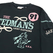 Load image into Gallery viewer, Tedman T-Shirt Men's Lucky Devil Graphic Long Sleeve Tee Efu-Shokai TDLS-350 Black