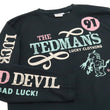 Load image into Gallery viewer, Tedman T-Shirt Men's Lucky Devil Graphic Long Sleeve Tee Efu-Shokai TDLS-350 Black