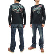 Load image into Gallery viewer, Tedman T-Shirt Men's Lucky Devil Graphic Long Sleeve Tee Efu-Shokai TDLS-350 Black